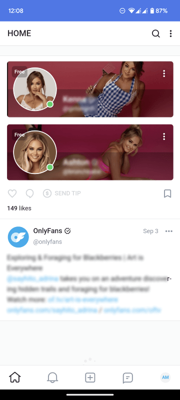 OnlyFans App on Android phone
